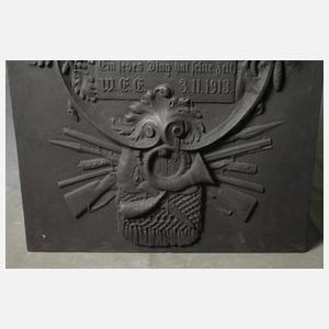 Jagdliche Wandplatte Gusseisen