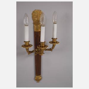 Vier Wandlampen im Empirestil