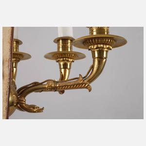 Vier Wandlampen im Empirestil