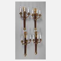 Vier Wandlampen im Empirestil111