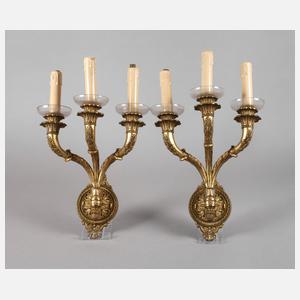 Paar Wandlampen im Empirestil