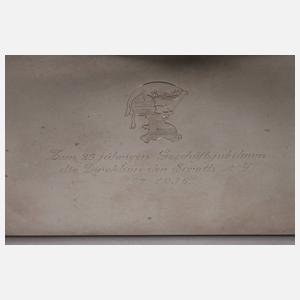 Zigarrendose Sarotti Silber