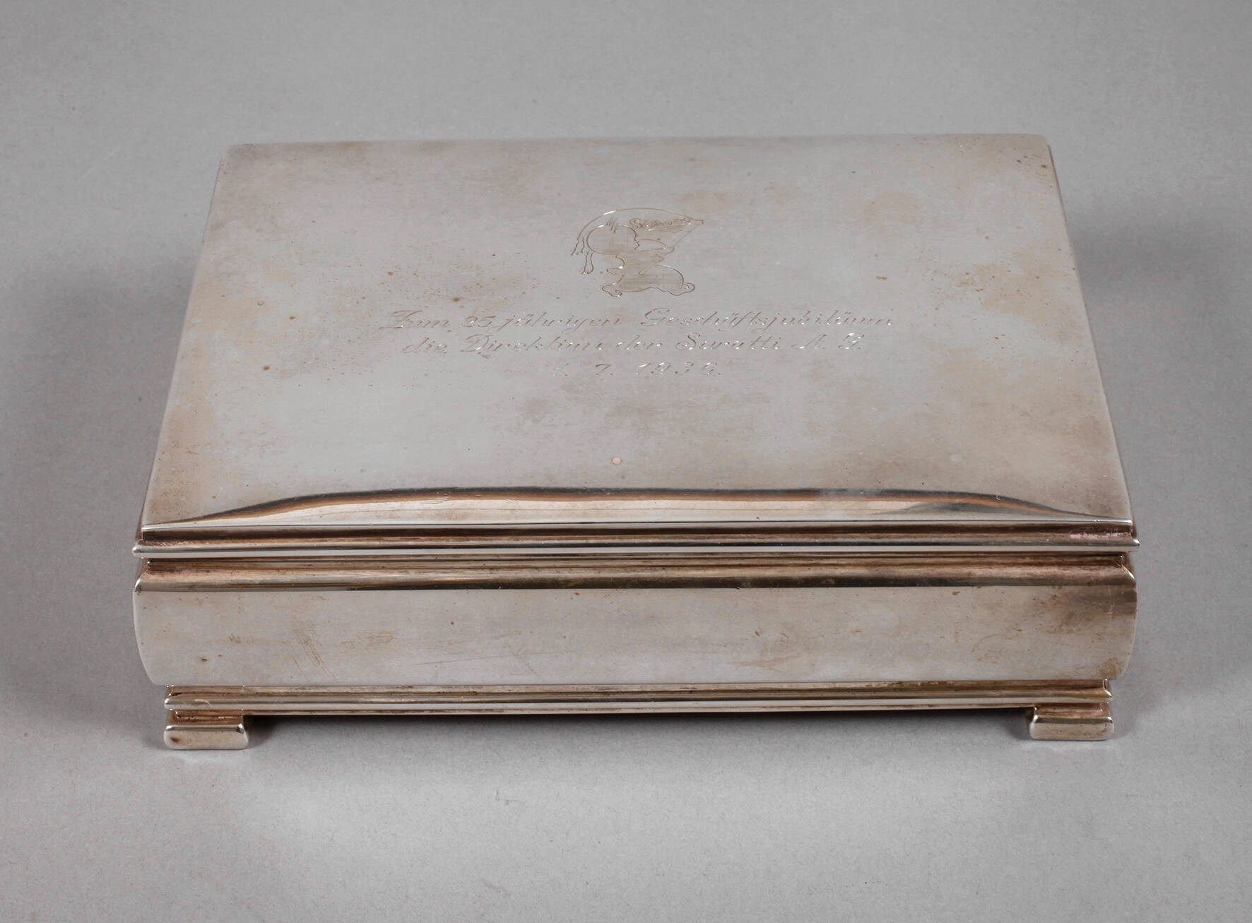 Zigarrendose Sarotti Silber