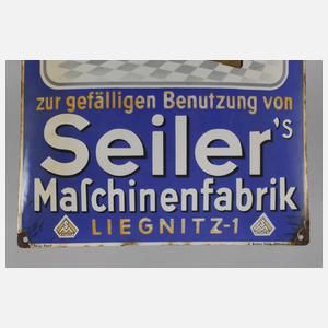 Emailleschild Seiler