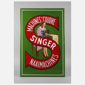 Emailleschild Singer