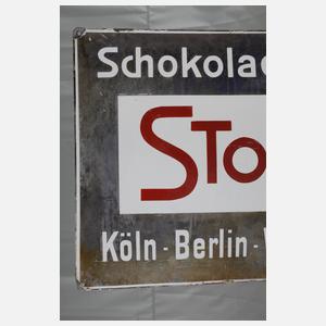 Emailleschild Stollwerck