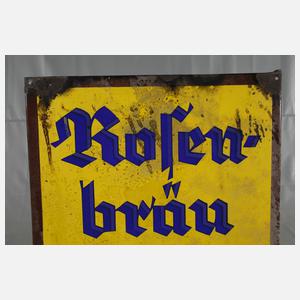 Emailleschild Rosenbräu