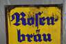 Emailleschild Rosenbräu