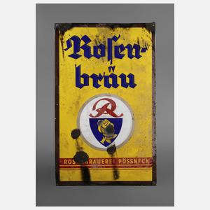 Emailleschild Rosenbräu