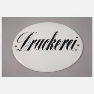 Zwei Schilder Porzellan