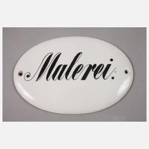 Zwei Schilder Porzellan