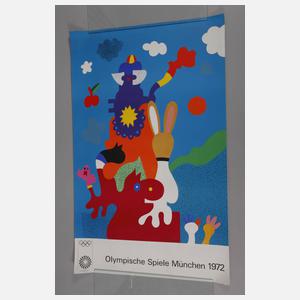 Vier Plakate Olympische Spiele München 1972