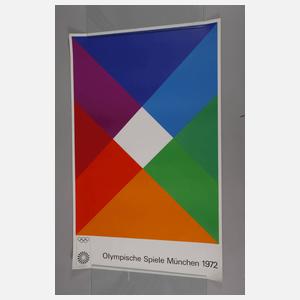 Vier Plakate Olympische Spiele München 1972