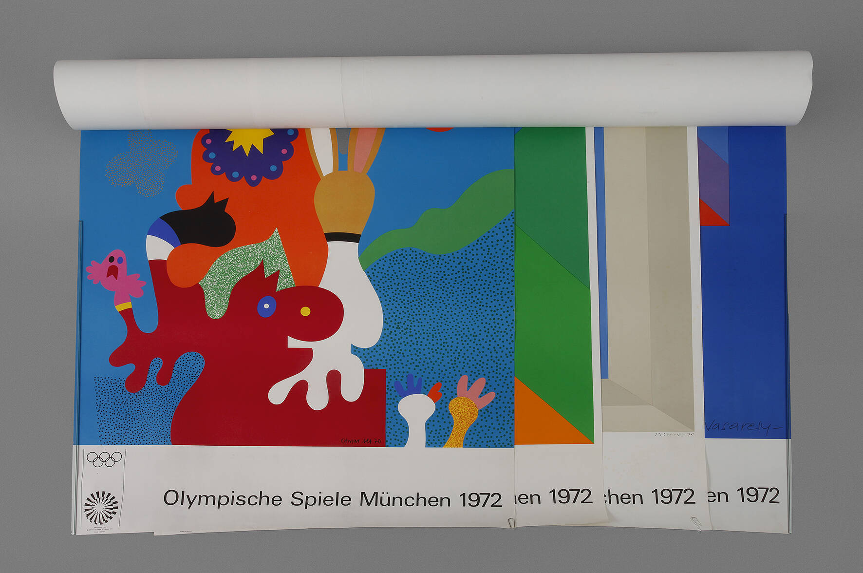Vier Plakate Olympische Spiele München 1972