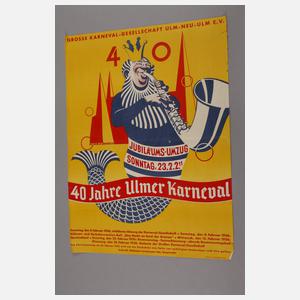 Plakat 1940er Jahre Ulmer Karneval