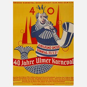 Plakat 1940er Jahre Ulmer Karneval