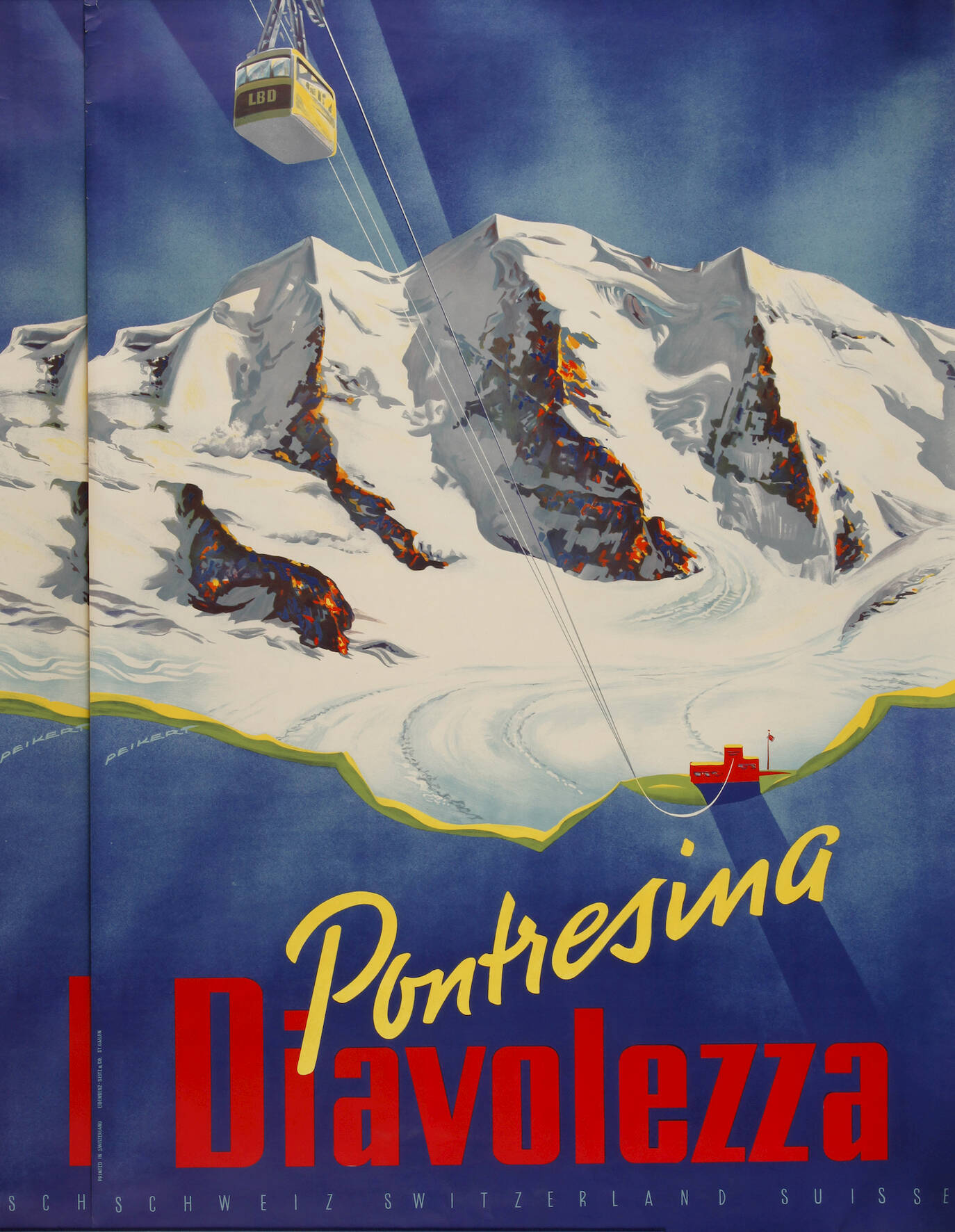 Zwei Plakate Diavolezza