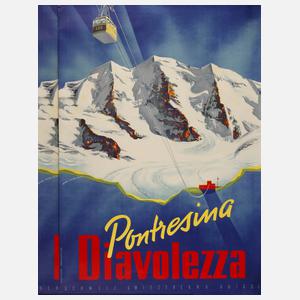 Zwei Plakate Diavolezza