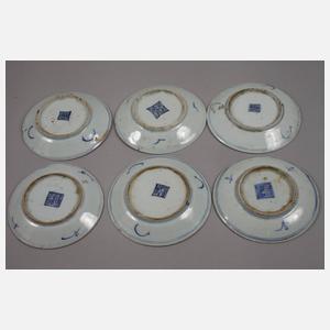 Sechs Zierteller China