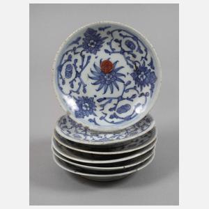 Sechs Zierteller China