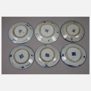 Sechs Zierteller China