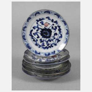 Sechs Zierteller China