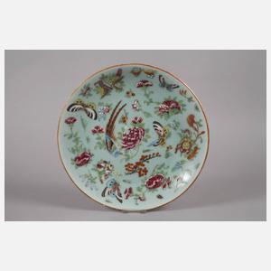 Zwei Zierteller Seladon