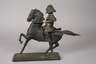 Bronzeplastik reitender Samurai