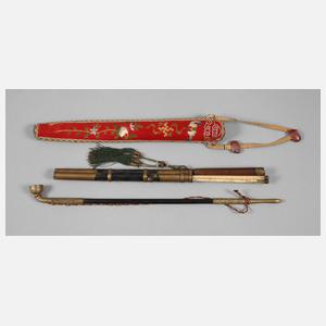 Reisebesteck und Pfeife