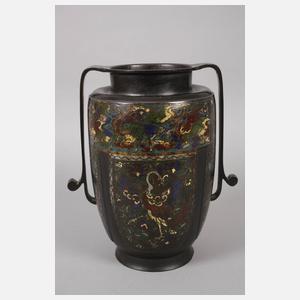 Paar Cloisonnévasen