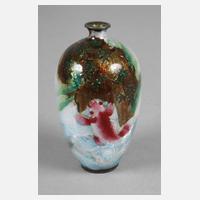 Kleine Emaillevase Silber111