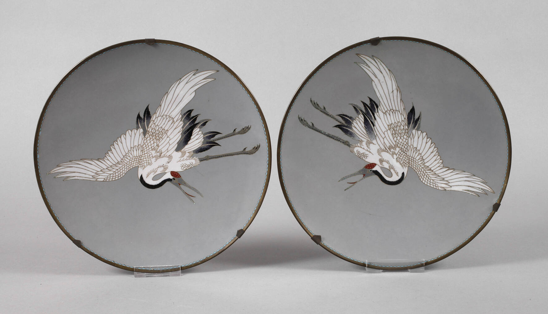 Paar Zierteller Cloisonné