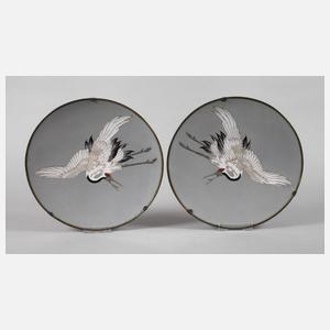 Paar Zierteller Cloisonné