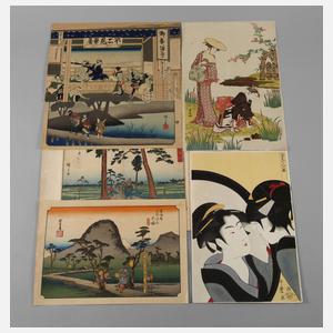 Konvolut Farbholzschnitte