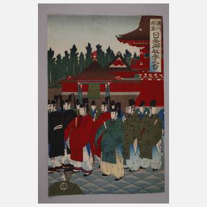 Zwei Farbholzschnitte Japan