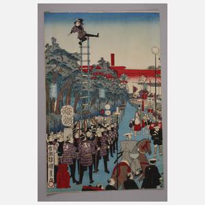 Zwei Farbholzschnitte Japan