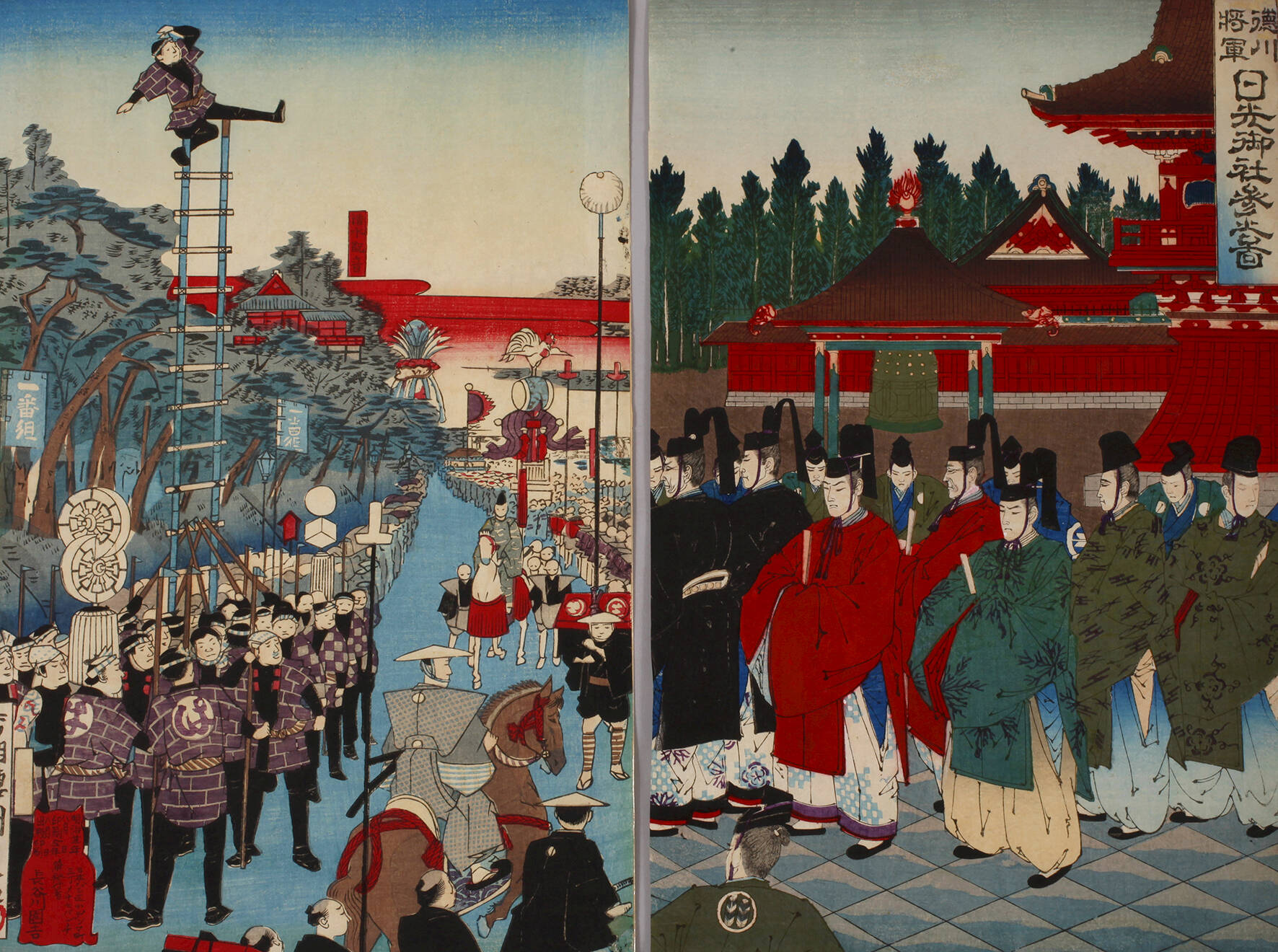 Zwei Farbholzschnitte Japan