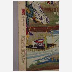 Farbholzschnitt Japan