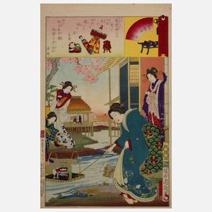 Farbholzschnitt Japan