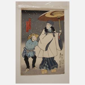 Farbholzschnitt Japan