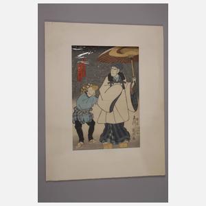 Farbholzschnitt Japan