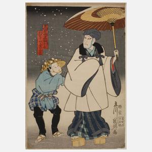 Farbholzschnitt Japan