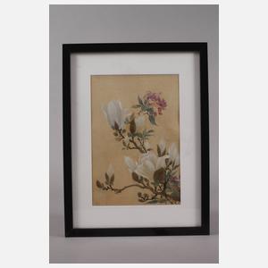 Zwei Seidenmalereien