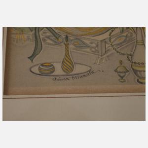 Fünf asiatische Papierarbeiten