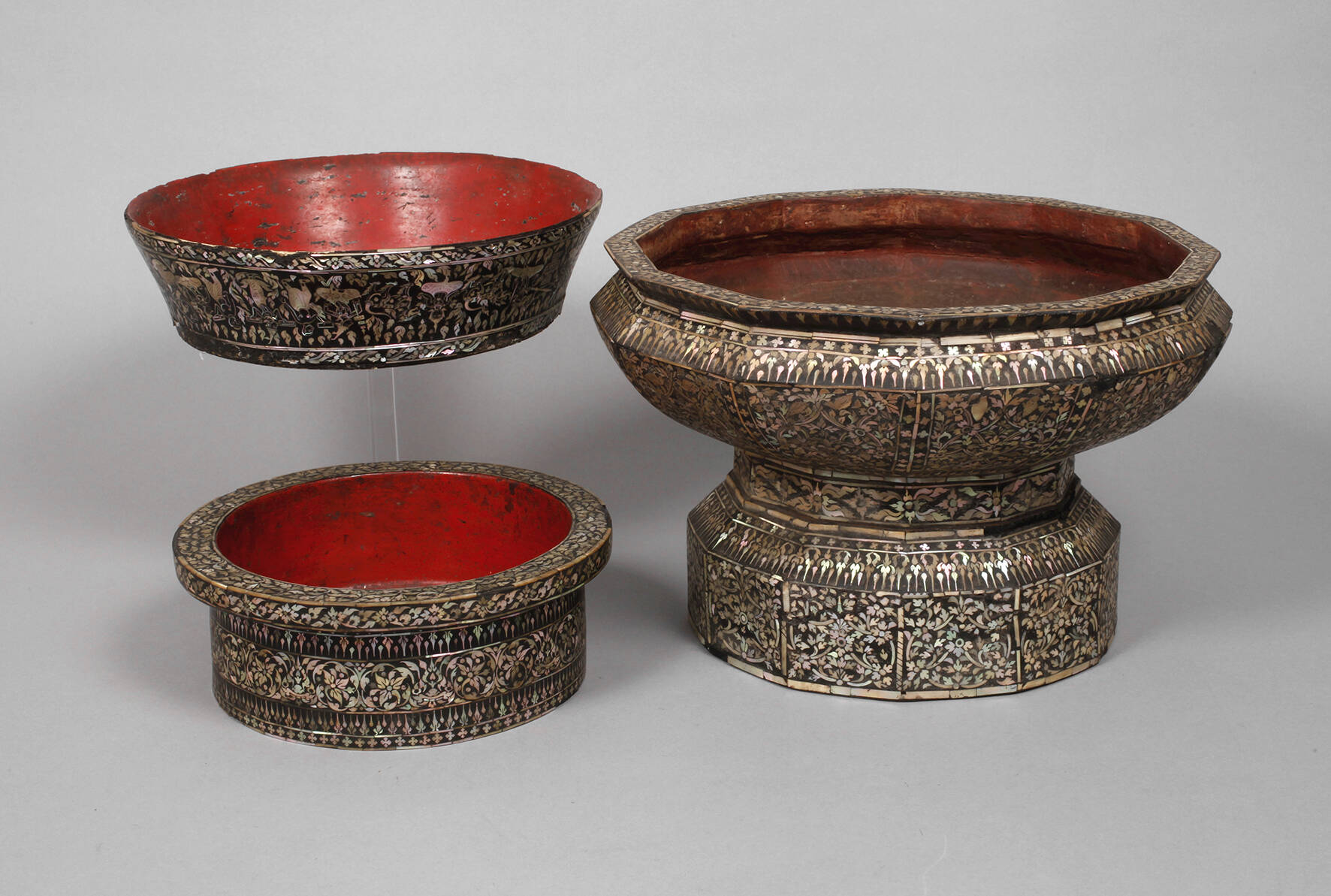 Drei Ritualschalen Siam