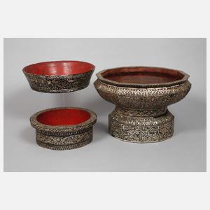 Drei Ritualschalen Siam