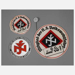 Satz Plaketten der Volkswohlfahrt