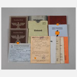 Konvolut Ausweise und Pässe 3. Reich