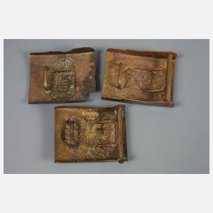 Drei Koppelschlösser Österreich-Ungarn