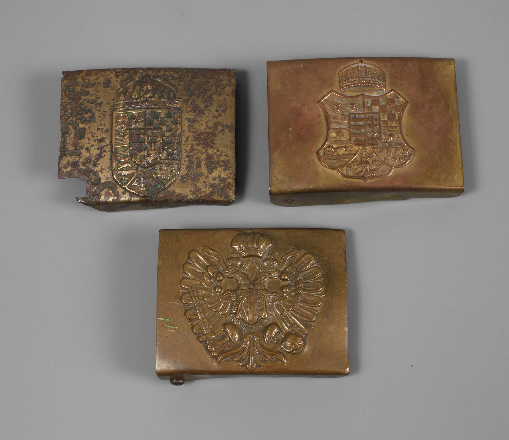 Drei Koppelschlösser Österreich-Ungarn